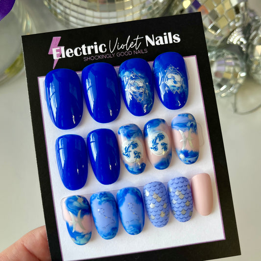 Pisces Zodiac Press-on Nail Set