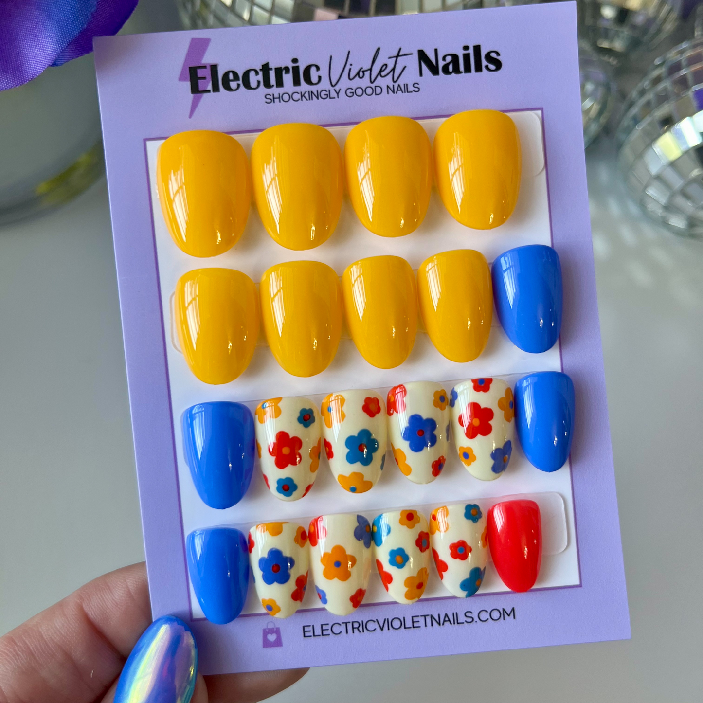 Funky Floral Frenzy Press-on Nail Set