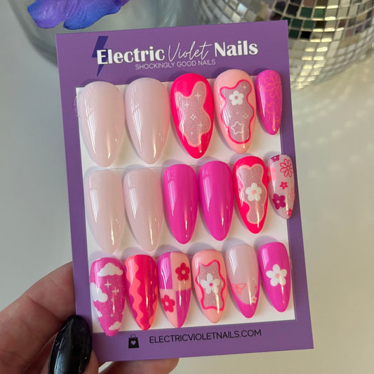 Pink Mix N Match Press-on Nail Set