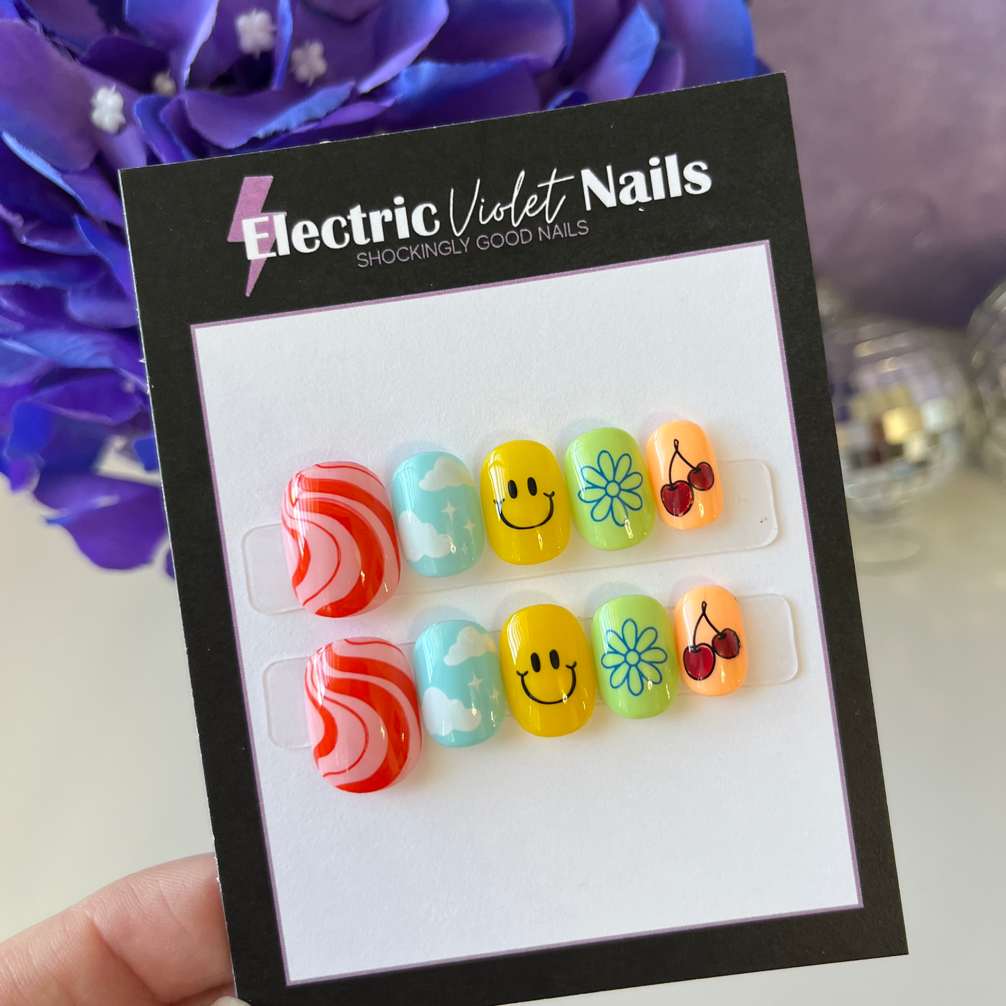 Smiley Face Mix Child Press-on Nails (Size L)